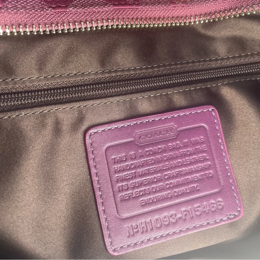 Coach Galaxy Mutlicolor Circle Patchwork Canvas & Leather Shoulder Bag With Box - Picture 10 of 11